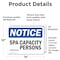 Signmission Custom Spa Capacity - Persons, 14 in W x Rectangle, Vinyl Decal OS-2PACK-NS-D-1014-L-15383 - alternate 6